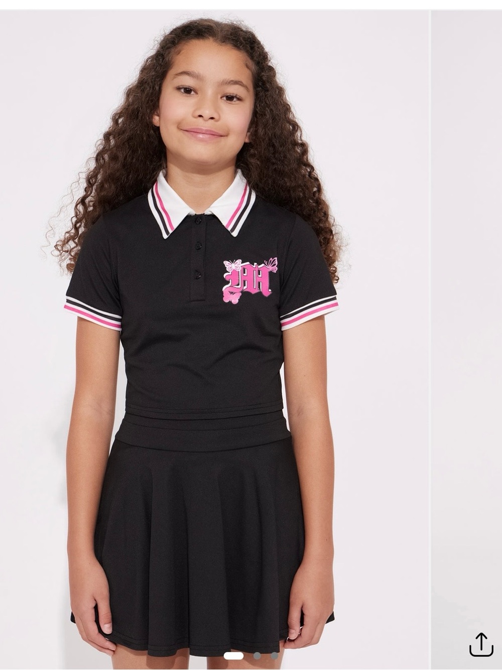 Fashion Nova Black Mini Bella Skort-Set